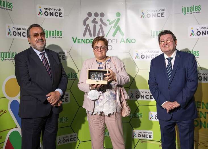 María Jesús Santana Quevedo, tras recibir el premio en Madrid / TA